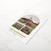 メリークリスマスアモダンルチの数々の写真 箔シーズンカード (回転した状態)