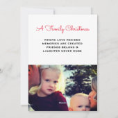 メリークリスマスアリゾナのサボテンの家族写真 シーズンカード (裏面)