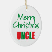 メリークリスマスアンクルフォトオーナメント セラミックオーナメント (右)