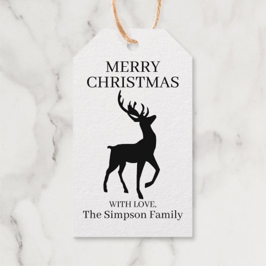 メリークリスマスアントラーディアファミリー名 ギフトタグ (裏面)