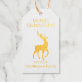 メリークリスマスアントラーディアファミリー名 ギフトタグ (正面)