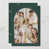 メリークリスマスアーチフェイク金箔4枚 シーズンカード (正面/裏面)