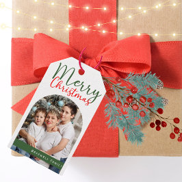 メリークリスマスアーチフォトファミリーモデル ギフトタグ