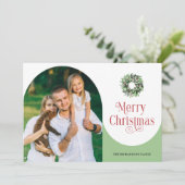 メリークリスマスアーチ写真メッセージ シーズンカード (スタンド正面)