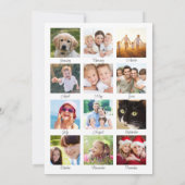 メリークリスマスアーチ写真年レビュー シーズンカード (裏面)