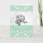 メリークリスマスアールヌーボーフローラが華やかな写真 シーズンカード (正面)