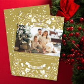 メリークリスマスアールヌーボーフローラが華やかな写真 シーズンカード