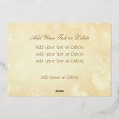 メリークリスマスイエズクロスレトロタイポグラフィグリーン 箔シーズンカード (裏面)