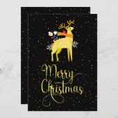 メリークリスマスイエロームーントナダーホリデーカード シーズンカード (正面/裏面)