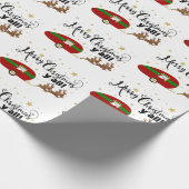 メリークリスマスイオールサンタキャンパーホリデイ ラッピングペーパー (角)