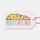 メリークリスマスイタリアンホリデービスコティクッキー ギフトタグ (正面(横))