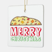 メリークリスマスイタリアンホリデービスコティペストリー セラミックオーナメント (左)