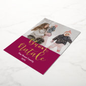 メリークリスマスイタリアン、ブーン・ナターレエレガント 箔シーズンカード (回転した状態)