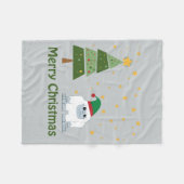 メリークリスマスイティ フリースブランケット (正面(横))