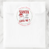 メリークリスマスイブ。サンタの愛 ラウンドシール (バッグ)