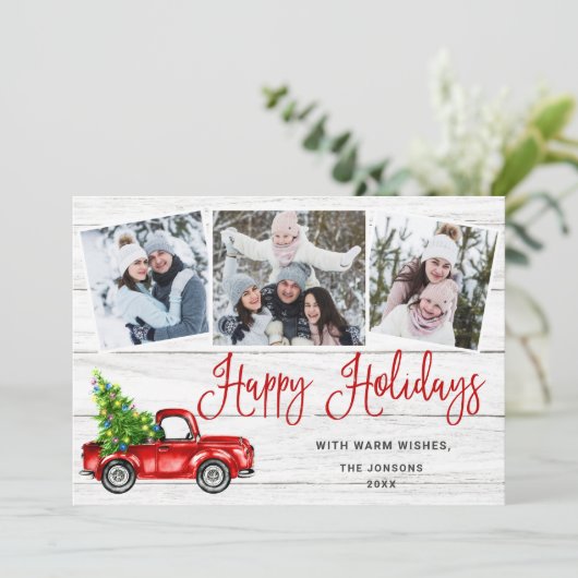 メリークリスマスイヤー赤いファームトラック3写真 シーズンカード (スタンド正面)