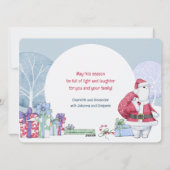 メリークリスマスイラストレーションフォトコラージュ シーズンカード (裏面)