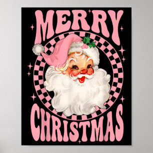 メリークリスマスインクサンタクロースレトロヴィンテージ ポスター