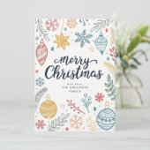 メリークリスマスインクドードルノンフォト シーズンカード (スタンド正面)