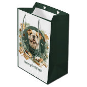 メリークリスマスイングリッシュブルドッグ ミディアムペーパーバッグ (裏面アングル)