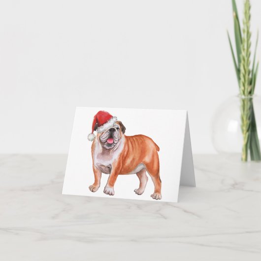 メリークリスマスイングリッシュブルDOGグリーティングカード カード (正面)
