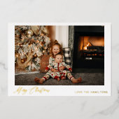 メリークリスマスインスタントフォト 箔招待状 (正面)