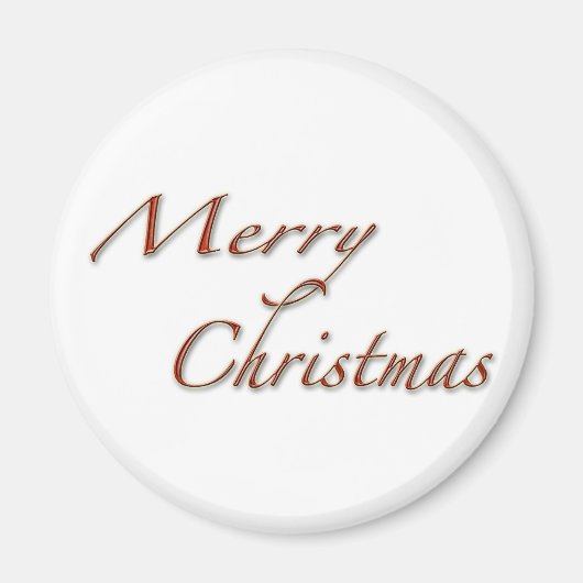 メリークリスマスインレッド文字 マグネット (正面)