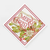 メリークリスマスウィズグリーン花模様装飾用クッション (コーナー)