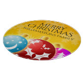 メリークリスマスウィズフェスティバルホリデーオーナメント カッティングボード (角)