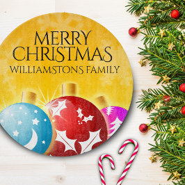 メリークリスマスウィズフェスティバルホリデーオーナメント カッティングボード