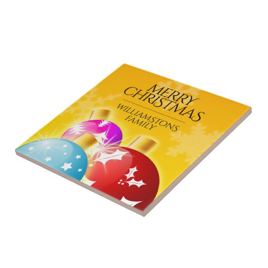 メリークリスマスウィズフェスティバルホリデーオーナメント タイル (側面)