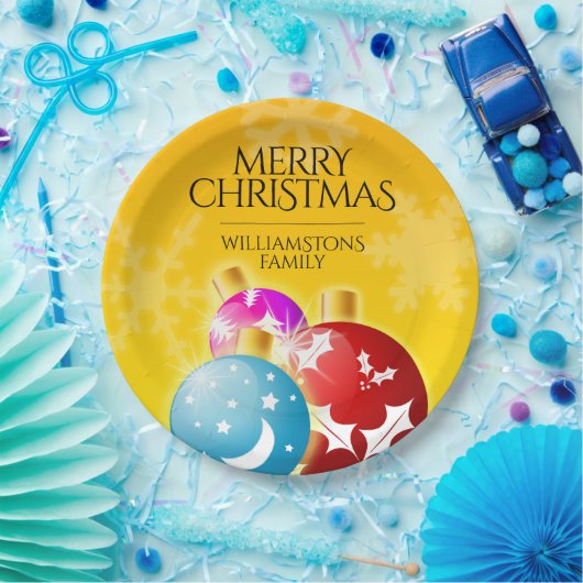 メリークリスマスウィズフェスティバルホリデーオーナメント ペーパープレート (パーティー)