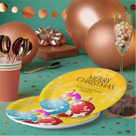 メリークリスマスウィズフェスティバルホリデーオーナメント ペーパープレート