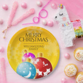 メリークリスマスウィズフェスティバルホリデーオーナメント ペーパープレート (パーティー)