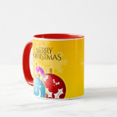 メリークリスマスウィズフェスティバルホリデーオーナメント マグカップ (正面左)