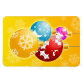 メリークリスマスウィズフェスティバルホリデーオーナメント マグネット (横)