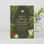 メリークリスマスウィズ引用文ホリデーカード シーズンカード (スタンド正面)