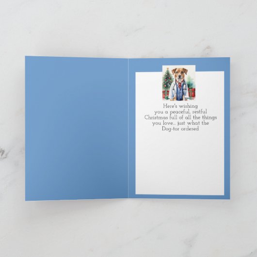 メリークリスマスウィズ素晴らしドクターおもしろいドッグドクター カード (内部)