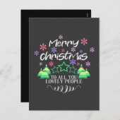 メリークリスマスウィッシュことわざ引用文 シーズンポストカード (正面/裏面)