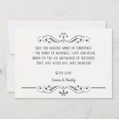 メリークリスマスウィッシュレトロタイポグラフィファミリーフォト シーズンカード (裏面)