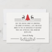 メリークリスマスウィッシュレトロタイポグラフィファミリーフォト シーズンカード (裏面)