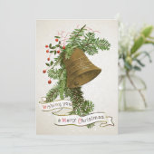 メリークリスマスウィッシュヴィンテージベルエバーグリーンベリー シーズンカード (スタンド正面)