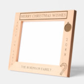 メリークリスマスウィッシュ名10 x 8写真 レーザー彫刻フレーム (左)