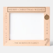 メリークリスマスウィッシュ名10 x 8写真 レーザー彫刻フレーム (正面)