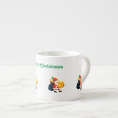 メリークリスマスウィッシュ文字プリント専門ニース エスプレッソカップ (正面右)