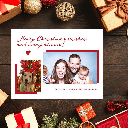 メリークリスマスウィッシュ&キス2 Photo Collage シーズンポストカード