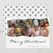 メリークリスマスウィットブラック10フォトコラージュ シーズンカード (正面/裏面)