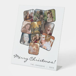 メリークリスマスウィットブラック10フォトコラージュ 台座サイン