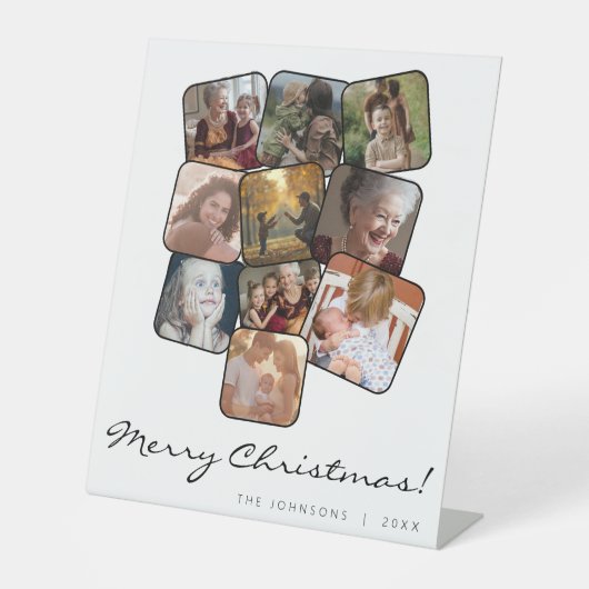 メリークリスマスウィットブラック10フォトコラージュ 台座サイン (正面)