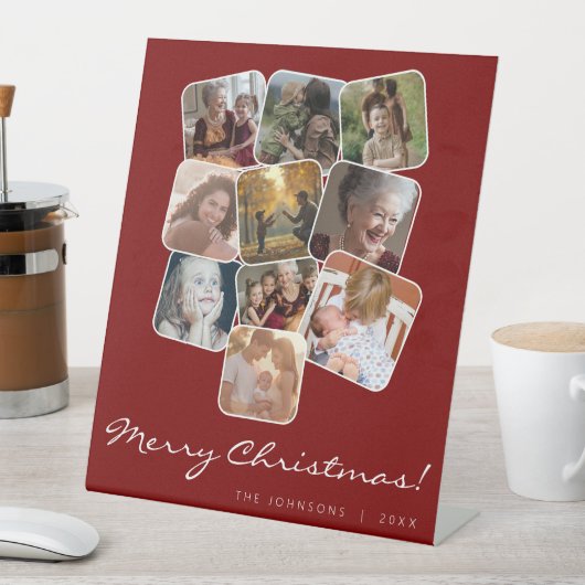メリークリスマスウィットブラック10フォトコラージュ 台座サイン (インサイチュ)